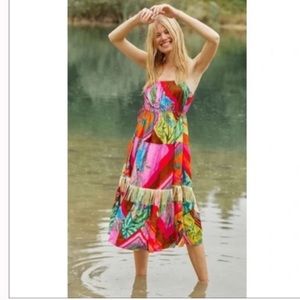 🍍FARM Rio Palila Fringe Midi Dress